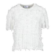 Marella Sportig bomullst-shirt White, Dam