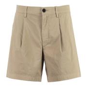 DEPARTMENT FIVE Bomull Bermuda Shorts med fickor Beige, Herr