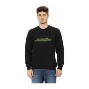 AUTOMOBILI LAMBORGHINI Sweatshirt med rund hals och fronttryck Black, ...