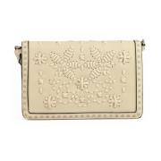 Ermanno Scervino Mini Flap Promise Väska med Justerbar Rem Beige, Dam