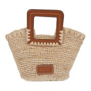 STAUD Raffia Mini Hinkväska Beige, Dam