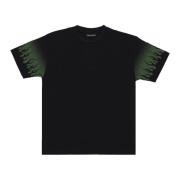 VISION OF SUPER Flames Tee Herr T-shirt Svart/grön Black, Herr