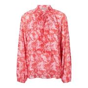 RUE de FEMME Elegant Emilie Blouse i Mars Red Red, Dam