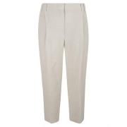 Brunello Cucinelli Beige Byxor Pantalone Beige, Dam