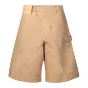 JW Anderson Unika Bermuda shorts med förfinade detaljer Beige, Herr