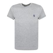 Polo Ralph Lauren Grå Logo Broderad Bomull T-shirt Gray, Dam