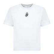 JW Anderson Ankare Logotyp Bomull T-shirt White, Dam