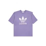 Adidas Originals Återvunnen bomull T-shirt med unik design Purple, Dam