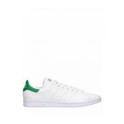 Adidas Originals Vit/Grön Läder Sneaker Logodetalj White, Dam