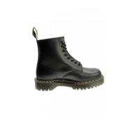 Dr. Martens Svarta läderankelstövlar Black, Herr