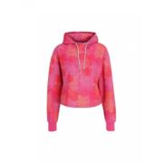 Fila Rosa Hoodie All-Over Print Pink, Dam