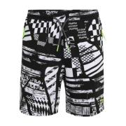 Fila Bomull Bermuda Shorts med sidofickor Black, Herr