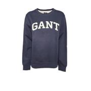 Gant Tryckta Sweatshirts & Hoodies Elastisk Band Blue, Herr