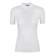 Diesel Stiliga Jersey Tops för Kvinnor White, Dam