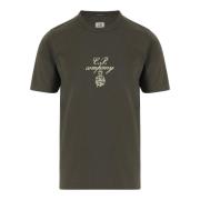 C.P. Company Bomull Jersey Crew Neck T-shirt Green, Herr