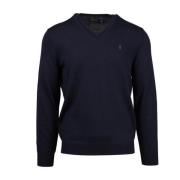 Polo Ralph Lauren Blå V-Hals Tröja Blue, Herr