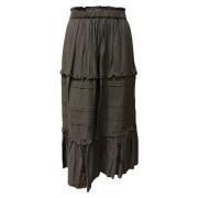 Isabel Marant Étoile Veckad Volangkjol Black, Dam