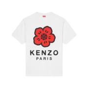 Kenzo Blommigt Tryck Klassisk T-shirt White, Herr