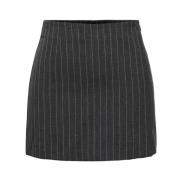 ONLY Elegant Pinstripe Minikjol Gray, Dam