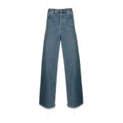 Gucci Denim Jeans med Fransfinish Blue, Herr