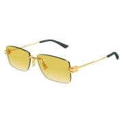 Bottega Veneta Guld Rimless Solglasögon Yellow, Unisex