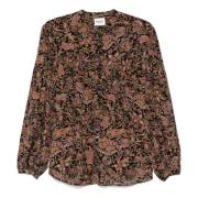 Isabel Marant Étoile Svart Ockra Zalika Klänning Brown, Dam