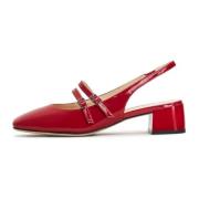 Cesare Gaspari Slingback Block Heels Pumps Marisol - Red Red, Dam