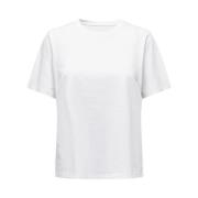 ONLY Vit Crew Neck Tee White, Dam