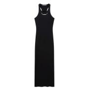 Stella McCartney Bomull Kedja Tank Klänning Black, Dam