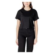 ONLY Svart Bomull Rund Hals T-shirt Black, Dam