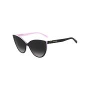 Love Moschino Svarta Acetatsolglasögon med UV-skydd Black, Dam