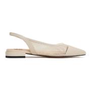 Cesare Gaspari Slingback Ballet Pumps Cira- Beige Beige, Dam