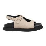 Moschino Justerbara spänne rem sandaler Beige, Dam