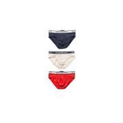 Emporio Armani Röda Bomulls Stretch Briefs Multicolor, Herr