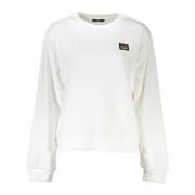 Cavalli Class Stilren Baumwollpullover fr kvinnor White, Dam