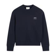 Ami Paris Navy Blue Crew Neck Sweatshirt Blue, Herr