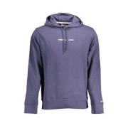 Tommy Hilfiger Bl Bomullshoodie fr Mn Blue, Herr