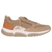 Gabor Brun rullande sneaker för kvinnor Beige, Dam