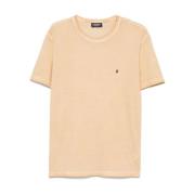 Dondup Beige T-shirts och Polos med Logo Beige, Herr