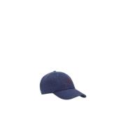 Brunello Cucinelli Monogram Baseball Cap Blue, Herr