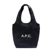 A.P.C. Denim Ninon Liten Toteväska Blue, Dam