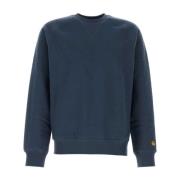 Carhartt Wip Blå Chase Sweatshirt för Män Blue, Herr