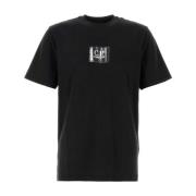 C.P. Company Svart Bomull T-shirt Black, Herr