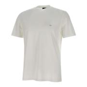 Emporio Armani Vit Bomull T-shirt med Mini Logo White, Herr