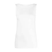 Wolford Vit Boat-Neck Ärmlös topp White, Dam