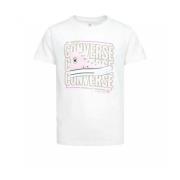 Converse Grafiskt Logotryck T-shirt för tjejer White, Dam