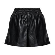 Anine Bing Kam veganska lädershorts Black, Dam