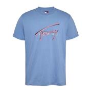 Tommy Jeans Blå Regular Fit Bomull T-shirt Blue, Herr