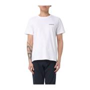 Dondup Bomull Jersey T-shirt med Brösttryck White, Herr