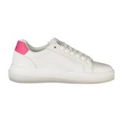 Calvin Klein Vita Läder Damsneakers White, Dam